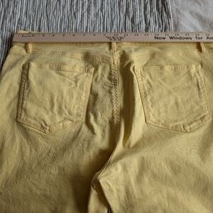Loft Outlet Yellow Women's Jeans 16 Fringe Scallop Cuff